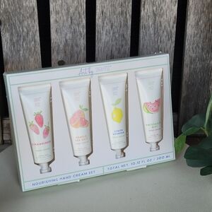Art By Sara Fitz Hand Cream Set: Strawberries,Watermelon, Lemon, Pomelo Sea Salt